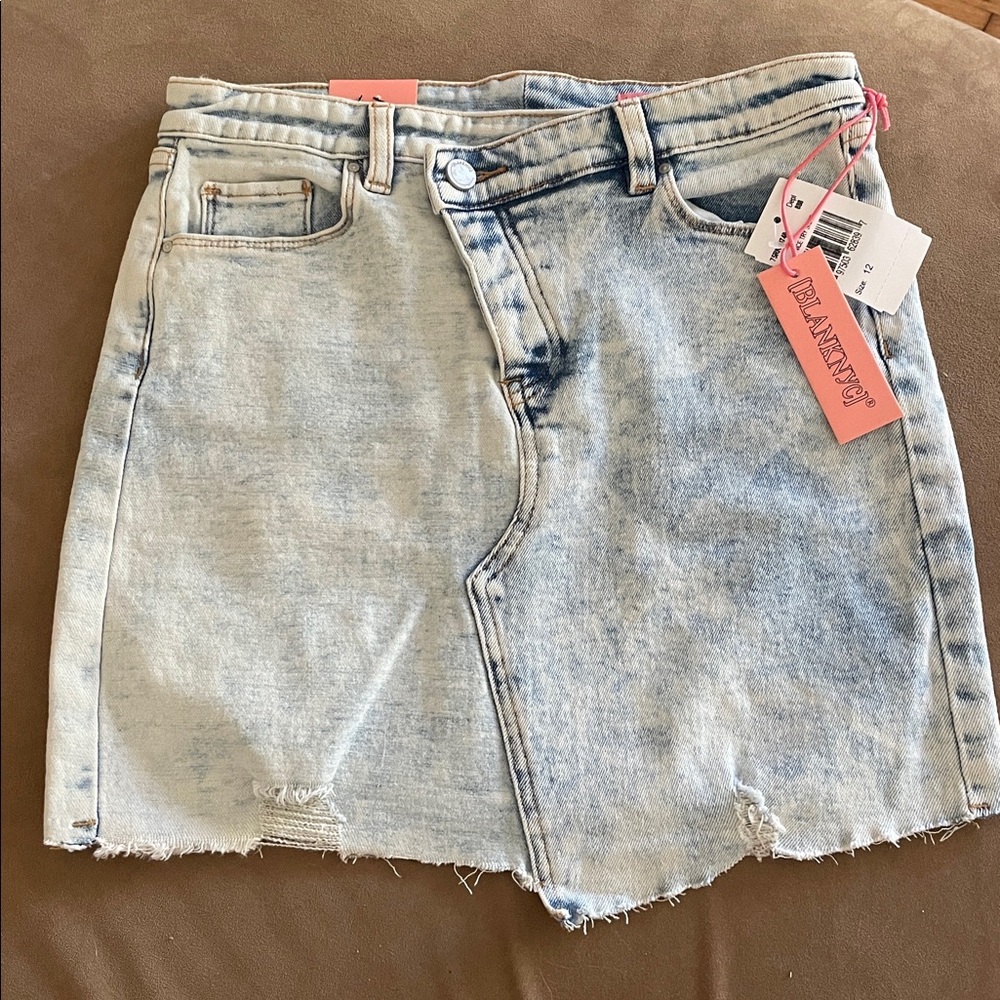 Blank NYC Asymmetrical Denim Skirt